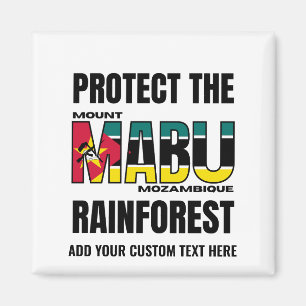 Bescherm MOUNT MABU REGENWOUD Mozambique Vlag Magneet