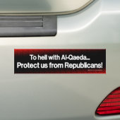 Bescherm ons tegen Republikeinen Bumpersticker (Op auto)