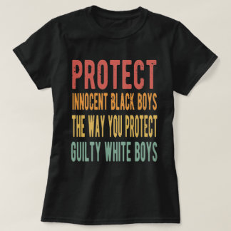 Bescherm onschuldige zwarte jongens op de manier w t-shirt