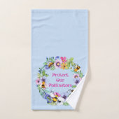 Bescherm onze bestuivers bijenbloemen bad handdoek (Handdoek)