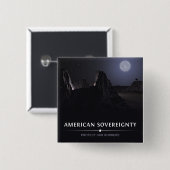 Bescherm onze grenzen vierkante button 5,1 cm (Voorkant /achterkant)