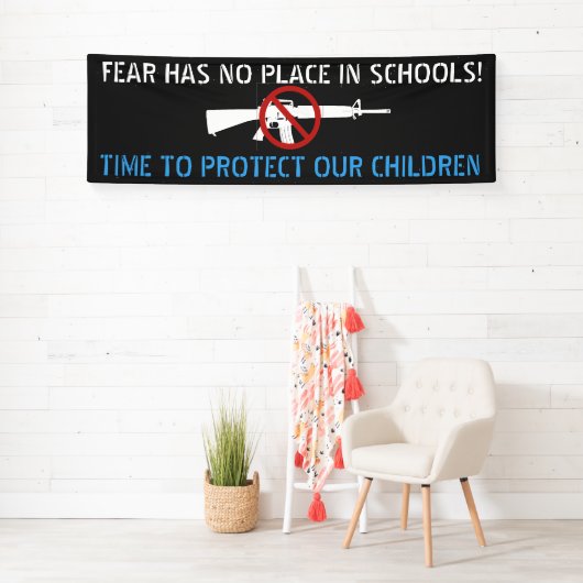 Bescherm onze kinderantiPistool-banner Spandoek (Insitu)