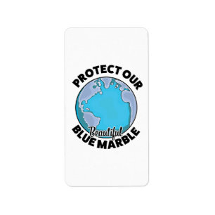 Bescherm onze mooie Blauwe Marmer Etiket