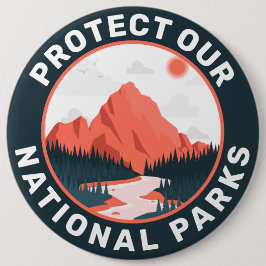 Bescherm onze nationale parken ronde button 6,0 cm