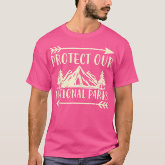 Bescherm onze nationale parken Wandelcamping Outdo T-shirt