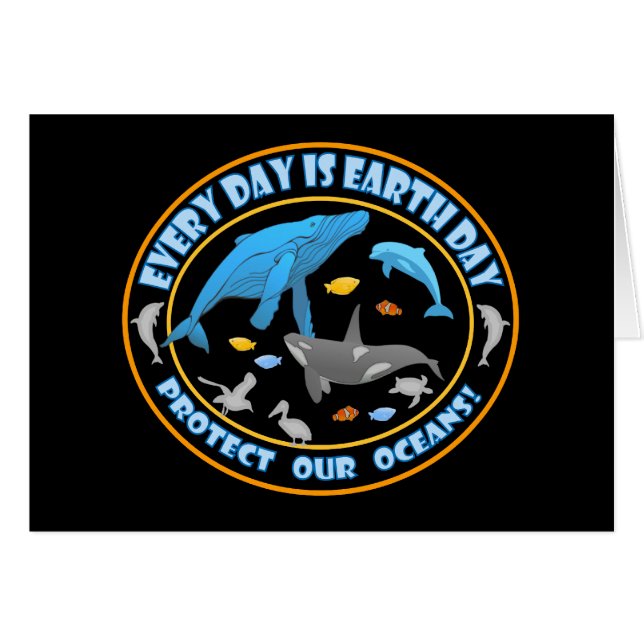 Bescherm onze Oceanen Dag op Aarde (Voorkant Horizontaal)