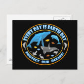 Bescherm onze Oceanen Dag op Aarde Briefkaart (Voorkant / Achterkant)