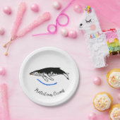 Bescherm onze oceanen - Graphic Humpback WHALE - W Papieren Bordje (Feest)