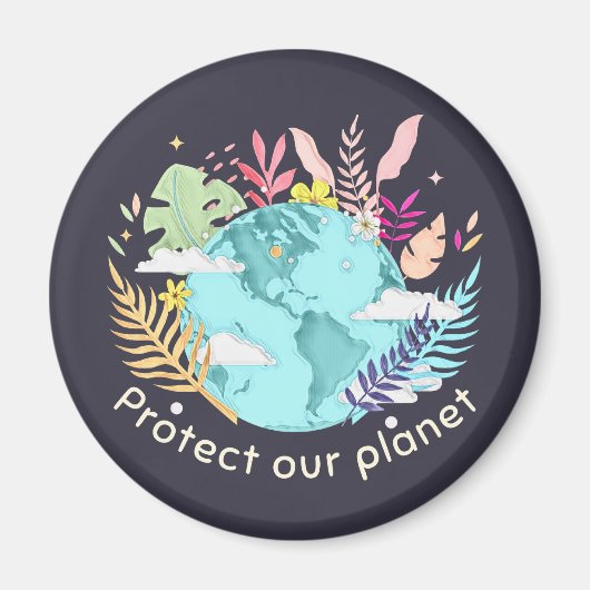 Bescherm onze planeet - Dag van de Aarde (Schetkig Magneet (Voorkant)