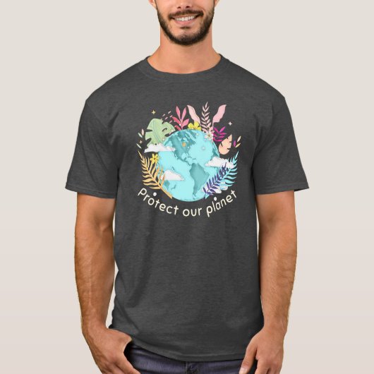 Bescherm onze planeet - Dag van de Aarde (Schetkig T-shirt (Voorkant)