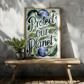 Bescherm onze planeet Environmental Wall Art Poster
