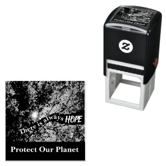 Bescherm onze planeet Milieuhulp Zelfinktende Stempel