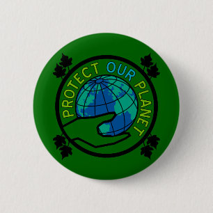 Bescherm onze planeet ronde button 5,7 cm