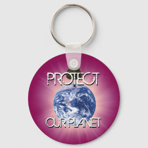 Bescherm onze planeet sleutelhanger