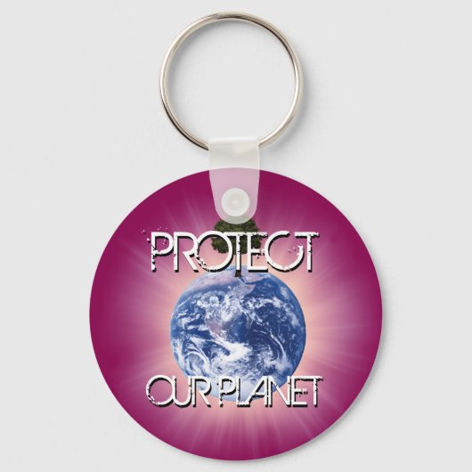 Bescherm onze planeet sleutelhanger (Voorkant)