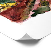 BESCHERM ONZE PLANET Zion National Park Waterverf Poster (Hoek)