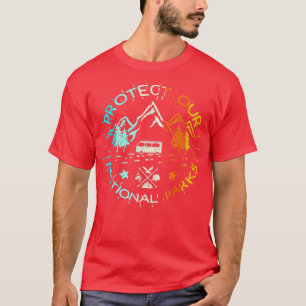 Bescherm onze US 59 National Parks Preserve Campin T-shirt