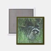 "BESCHERM ONZE WILDE BEESTJES!" Kunstmagneten Magneet (Voorkant / Achterkant)