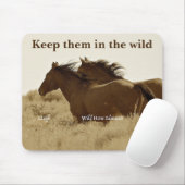 Bescherm onze wilde paarden muismat (Met muis)