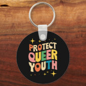 Bescherm Queer Jeugd Bescherm Trans Kinder LGBTQ Sleutelhanger (Voorkant)