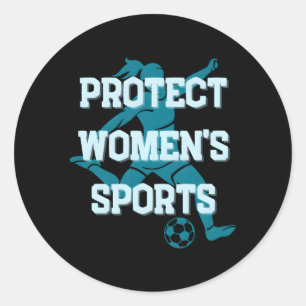 Bescherm 's sport feminist ronde sticker