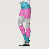 Bescherm Trans Glitter LGBTQ Queer Mode Stijlvol Leggings (Links)