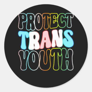 Bescherm Trans Jeugd Kinder Transgender LHBT Pr Ronde Sticker