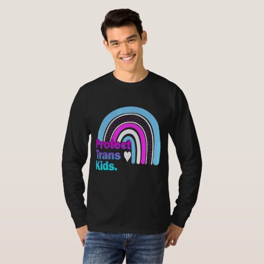 Bescherm Trans Kind Pride LGBT Rainbow T-shirt (Voorkant volledig)