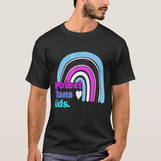 Bescherm Trans Kind Pride LGBT Rainbow T-shirt (Voorkant)