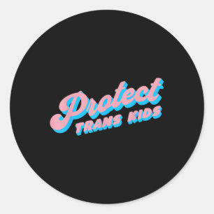 Bescherm trans-Kinder LGBT Pride Queer Ronde Sticker