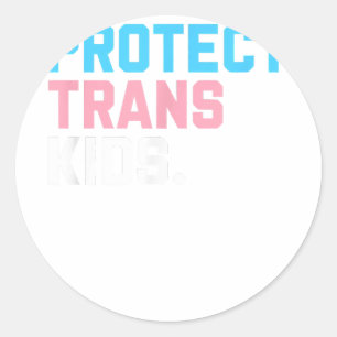 Bescherm Trans Kinder - LGBT Support LGBT Pride Ronde Sticker