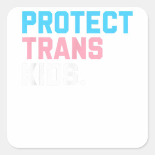 Bescherm Trans Kinder - LGBT Support LGBT Pride Vierkante Sticker