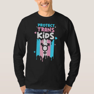 Bescherm Trans Kinder Transgender Flag Pride LGBT T-shirt