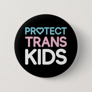 Bescherm Trans-Kinderen. Button