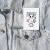 Bescherm trans mensen of sterf - Fierce Cat Button (Insitu)