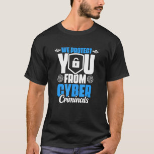 Bescherm u tegen cyber computerprogrammeerprogramm t-shirt