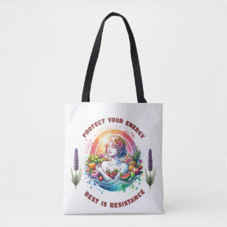 Bescherm uw energie T-shirt – Spirituele zelfzorg Draagtas