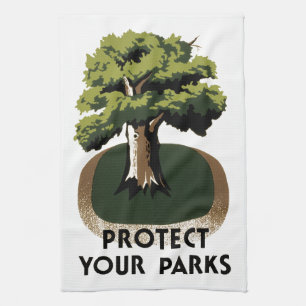 Bescherm uw parken theedoek