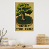 Bescherm Uw Parks 1938 WPA Poster (Keuken)