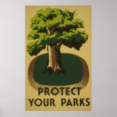 Bescherm uw Parks WPA-Poster Poster (Voorkant)