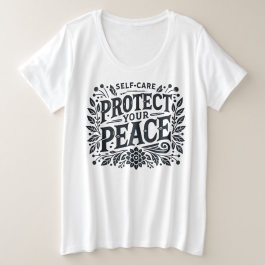 Bescherm uw Peace Plus Size T-shirt voor dames (Design voorkant)