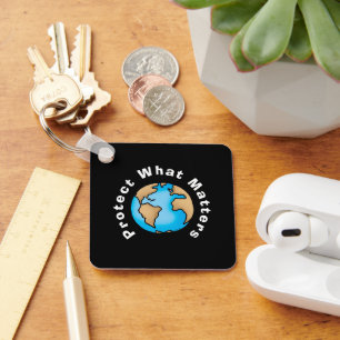 Bescherm Wat Ertoe Doet Eco Aarde Ontwerp Sleutelhanger
