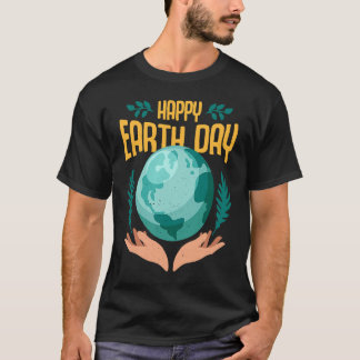Bescherm wereld Liefde Planet Handen Gelukkige Ver T-shirt