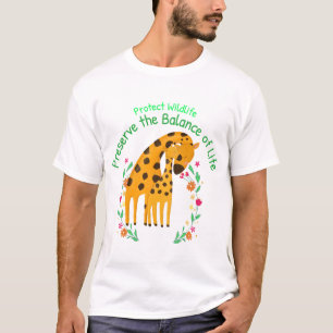 Bescherm wilde dieren Behoud de balans van het lev T-shirt