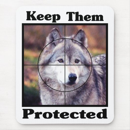 Bescherm ze - Wolf Muismat (Voorkant)