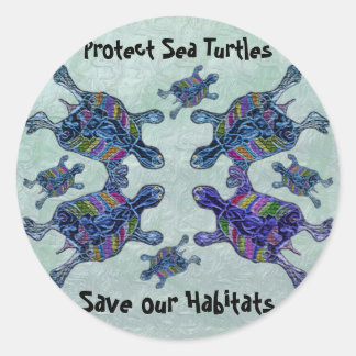 Bescherm Zee Turtle Habitats Stickers