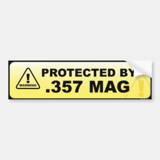 Beschermd door .357 mag bumpersticker