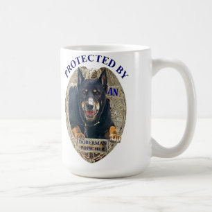 Beschermd door Doberman Pinscher Koffiemok
