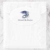 Beschermd door Draken Ovale Sticker (Tas)