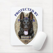 Beschermd door Duitse herder Muismat (Met muis)